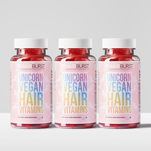 Hairburst Unicorn Vegan juuksekasvu vitamiinid 3 kuud